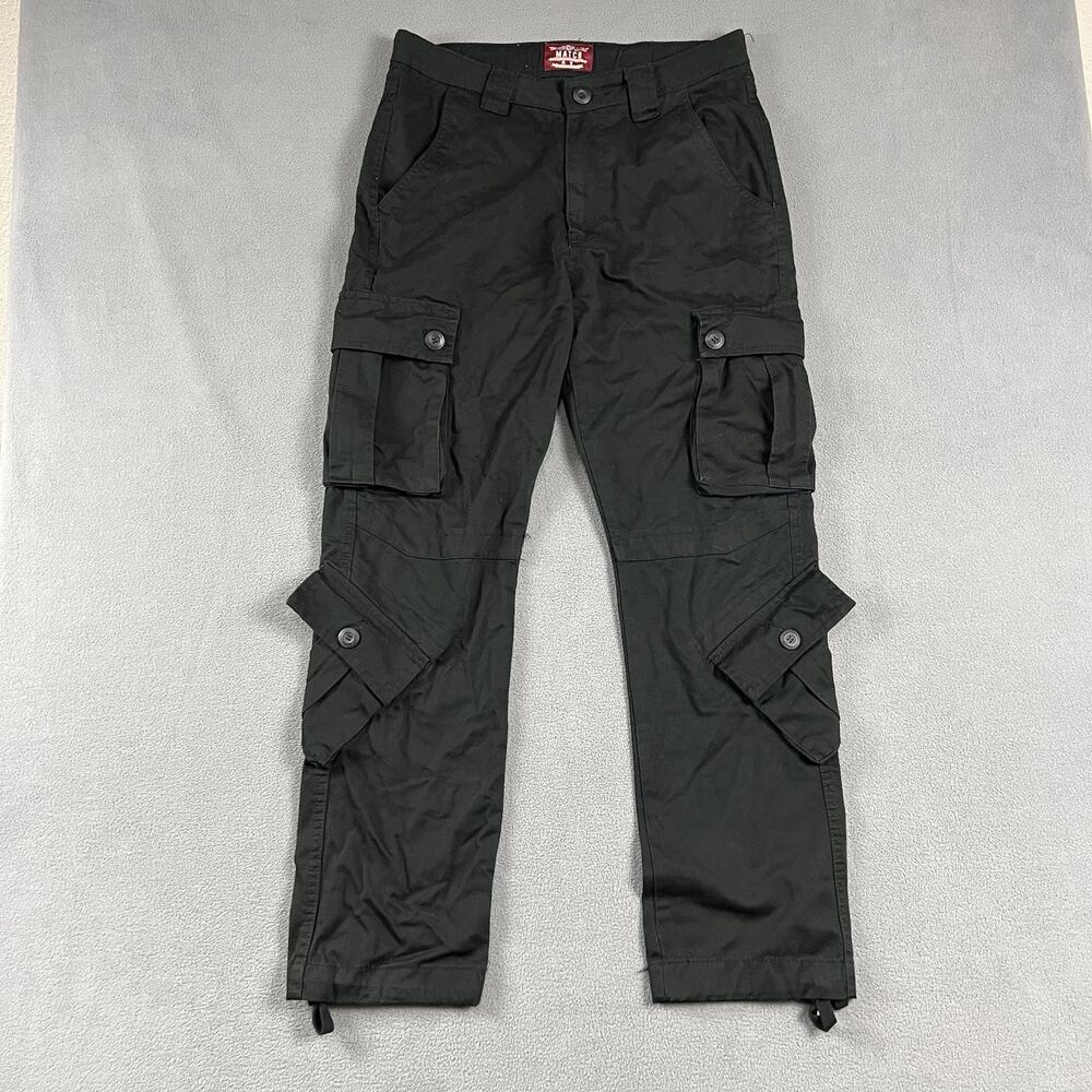 Matchstick Pants Mens 32X29 Black Cargo Utility Workwear Tactical Outdoor Hiking